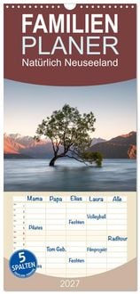 Produktbild: Familienplaner 2027 - Nat&uuml;rlich Neuseeland mit 5 Spalten (Wandkalender, 21 x 45 cm) CALVENDO