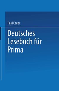 Produktbild: Deutsches Lesebuch f&uuml;r Prima