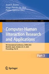 Produktbild: Computer-Human Interaction Research and Applications