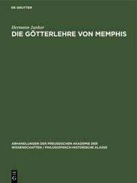 Produktbild: Die G&ouml;tterlehre von Memphis