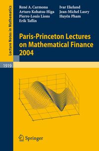 Produktbild: Paris-Princeton Lectures on Mathematical Finance 2004