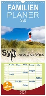 Produktbild: Familienplaner 2027 - Sylt mein Inselblick mit 5 Spalten (Wandkalender, 21 x 45 cm) CALVENDO
