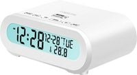 Produktbild: LogiLink SC0121W Radiowecker FM USB F&uuml;hlbare Tasten, Weckfunktion Wei&szlig;