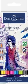 Produktbild: Faber-Castell Tuschestift Dual Marker Goldfaber Aqua, 6er Set