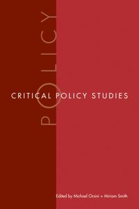 Produktbild: Critical Policy Studies