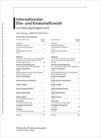 Produktbild: Internationales Ehe- und Kindschaftsrecht mit Staatsangeh&ouml;rigkeitsrecht