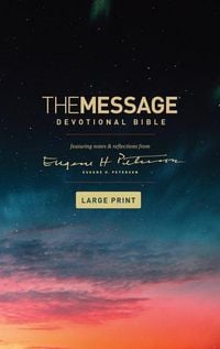 Produktbild: The Message Devotional Bible, Large Print (Softcover)