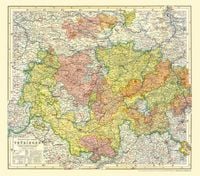 Produktbild: Politische Karte von TH&Uuml;RINGEN &ndash; Herzogt&uuml;mer und F&uuml;rstent&uuml;mer 1904