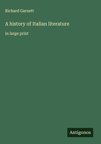 Produktbild: A history of Italian literature