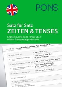 Produktbild: PONS Satz f&uuml;r Satz Englisch Zeiten und Tenses