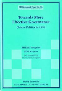 Produktbild: Towards More Effective Governance: China's Politics in 1998