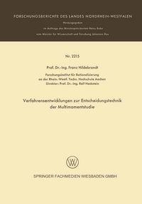 Produktbild: Verfarensentwicklungen zur Entscheidungstechnik der Multimomentstudie