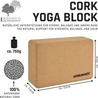 Produktbild: Schildkr&ouml;t 960271 - Kork Yoga Block, aus 100% Naturkork, 23x15x7,5cm