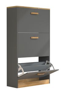Produktbild: Holz Schuhregal Schuhschrank Schuhkipper Halom M