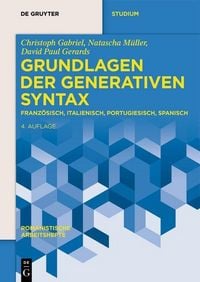 Produktbild: Grundlagen der generativen Syntax