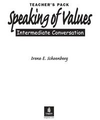 Produktbild: SPEAKING OF VALUES 1 TEACHERS