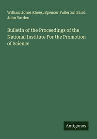 Produktbild: Bulletin of the Proceedings of the National Institute For the Promotion of Science