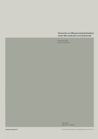 Produktbild: Versuche an Mauerwerksscheiben unter Normalkraft und Querkraft