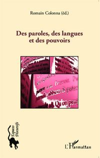 Produktbild: Des paroles, des langues et des pouvoirs