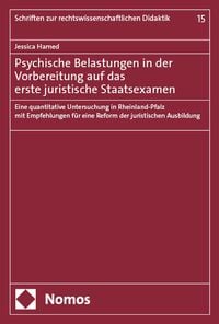 Produktbild: Psychische Belastungen in der Vorbereitung auf das erste juristische Staatsexamen