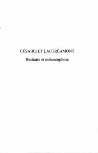 Produktbild: Cesaire et Lautreamont