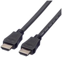 Produktbild: Value HDMI Anschlusskabel HDMI-A Stecker 5.00 m Schwarz 11.99.5735 4K UHD, Geschirmt HDMI-Kabel