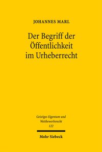 Produktbild: Der Begriff der &Ouml;ffentlichkeit im Urheberrecht