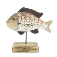 Produktbild: Holz Fisch auf Podest