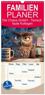 Produktbild: Familienplaner 2027 - Die Chaos GmbH - Tierisch faule Kollegen mit 5 Spalten (Wandkalender, 21 x 45 cm) CALVENDO
