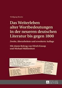 Produktbild: Das Weiterleben alter Wortbedeutungen in der neueren deutschen Literatur bis gegen 1800