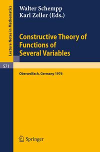 Produktbild: Constructive Theory of Functions of Several Variables
