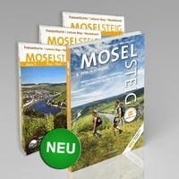 Produktbild: Moselsteig - PremiumSet. Offizieller Wanderf&uuml;hrer 2026 mit drei Karten 1:25000, GPS-Daten, H&ouml;henprofile, Online-Anbindung "Scan to go".