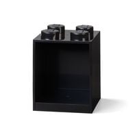 Produktbild: LEGO&reg; B&uuml;cherregal 4 Noppen Schwarz