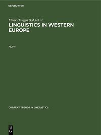 Produktbild: Linguistics in Western Europe. Part 1