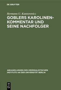Produktbild: Goblers Karolinen-Kommentar und seine Nachfolger