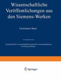Produktbild: Wissenschaftliche Ver&ouml;ffentlichungen aus den Siemens-Werken