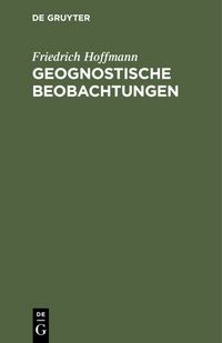 Produktbild: Geognostische Beobachtungen