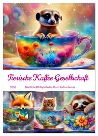 Produktbild: Tierische Kaffee Gesellschaft (Wandkalender 2026 DIN A2 hoch), CALVENDO Monatskalender