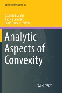 Produktbild: Analytic Aspects of Convexity