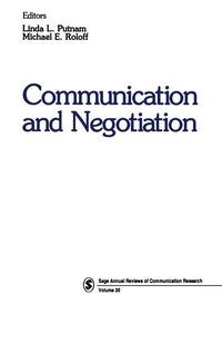 Produktbild: Communication and Negotiation