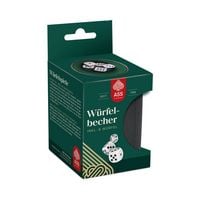 Produktbild: W&uuml;rfelbecher, Plastik mit Filzeinlage, 6 W&uuml;rfeln, VE 6