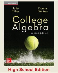 Produktbild: Miller, College Algebra, 2017, 2e, Student Edition, Reinforced Binding