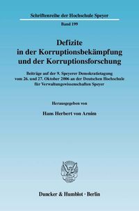 Bild vom Artikel Defizite in der Korruptionsbekämpfung und der Korruptionsforschung. vom Autor Hans H. Arnim
