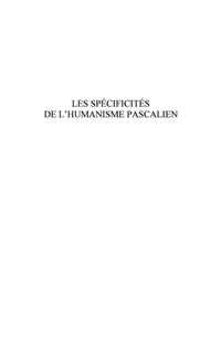 Produktbild: Les specificites de l'humanisme pascalien