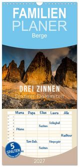 Produktbild: Familienplaner 2027 - Drei Zinnen. Sextner Dolomiten mit 5 Spalten (Wandkalender, 21 x 45 cm) CALVENDO
