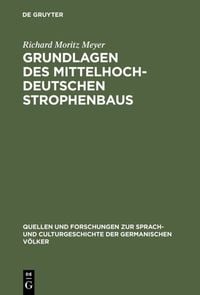 Produktbild: Grundlagen des mittelhochdeutschen Strophenbaus