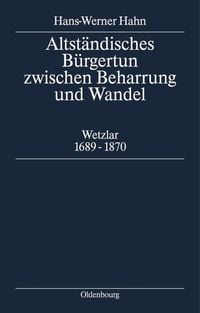 Produktbild: Altst&auml;ndisches B&uuml;rgertum zwischen Beharrung und Wandel