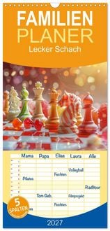 Produktbild: Familienplaner 2027 - Lecker Schach mit 5 Spalten (Wandkalender, 21 x 45 cm) CALVENDO