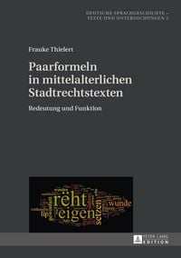 Produktbild: Paarformeln in mittelalterlichen Stadtrechtstexten