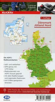 ADFC-Radtourenkarte DK1 Dänemark/Jütland Nord, 1:150.000, reiß- und wetterfest, GPS-Tracks Download, E-Bike geeignet